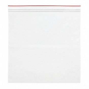 MINIGRIP RED LINE Reclosable Poly Bag Zip Seal PK500, 36FF37