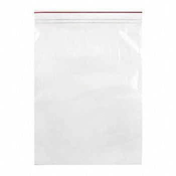 MINIGRIP RED LINE Reclosable Poly Bag Zip Seal PK1000, 36FF40