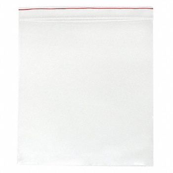 MINIGRIP RED LINE Reclosable Poly Bag Zip Seal PK1000, 36FF41