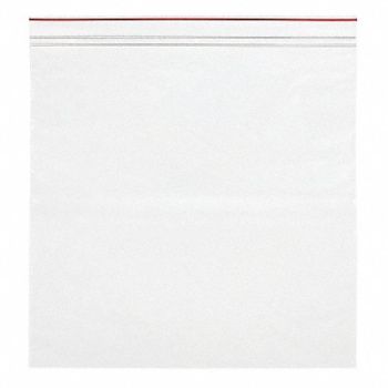 MINIGRIP RED LINE Reclosable Poly Bag Zip Seal PK1000, 36FF43