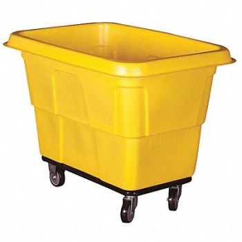 GRAINGER APPROVED Cube Truck MDPE Yellow 27.0 cu ft., 36FL39