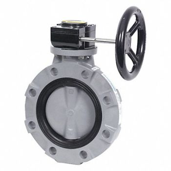HAYWARD Butterfly Valve PVC/PP EPDM 2in Gear, 36FP60
