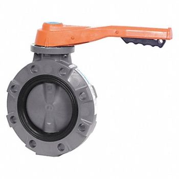 HAYWARD Butterfly Valve GFPP Nitrile 4in Lever, 36FT70