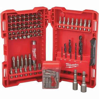 MILWAUKEE Drill and Driver Bit Set No of Pieces 95 Hex, 36FX64