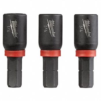 MILWAUKEE Nutsetter 1/4 Steel Impact Rated PK3, 36GG54