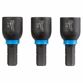 MILWAUKEE Nutsetter 3/8 Steel Impact Rated PK3, 36GG56