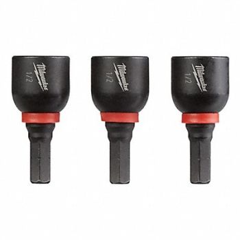MILWAUKEE Nutsetter 1/2 Steel Impact Rated PK3, 36GG58