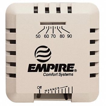 EMPIRE Wall Mount Gas Htr Thermostat Beige, 36H061