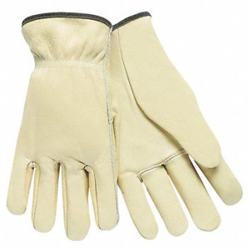 MCR SAFETY H5447 Leather Gloves Cream XL PR, 36H980
