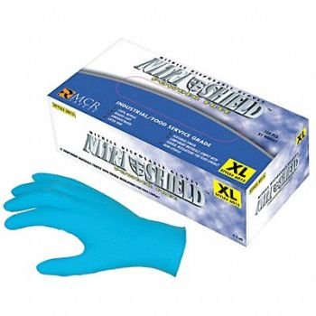 MCR SAFETY Disposable Gloves Nitrile 2XL PK100, 36J016