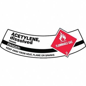 ACCUFORM Cylinder Label 2 inx5 1/4 in Vinyl, 36J764