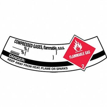 ACCUFORM Cylinder Label 2 inx5 1/4 in Vinyl, 36J765