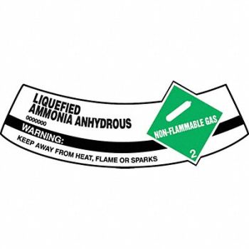 ACCUFORM Cylinder Label 2 inx5 1/4 in Vinyl, 36J772