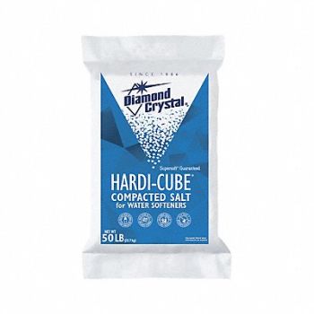 DIAMOND CRYSTAL Water Softener Salt 50 lb Bag Cubes, 36JP55