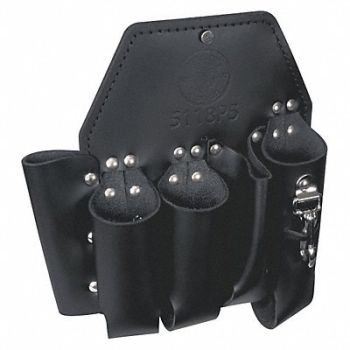 KLEIN TOOLS Black Tool Pouch Leather, 36K974