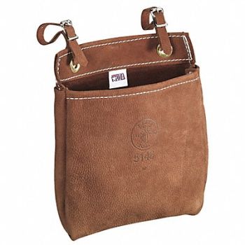 KLEIN TOOLS Brown Tool Pouch Leather, 36L253