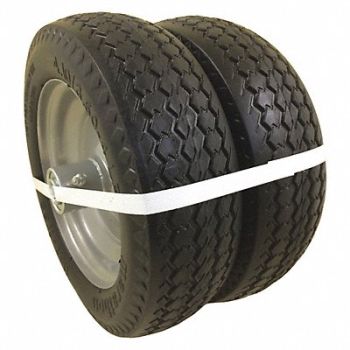 GRAINGER APPROVED Flat-Free Wheel 4 225 lb PK2, 53CM41