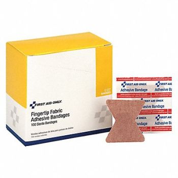 FIRST AID ONLY Fingertip Bandage Fabric 1-3/4x2In PK100, 36LF33