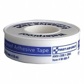FIRST AID ONLY Waterproof Tape Plastic 5 yd. 1/2 in W, 36LF70