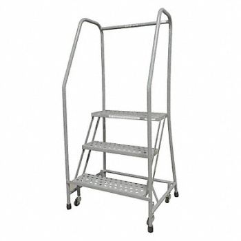 COTTERMAN Safety Rolling Ladder 3 Steps 26in.D, 36LH54