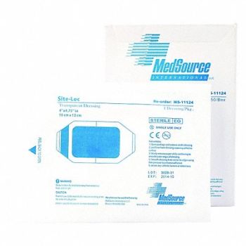 MEDSOURCE IV Dressing Clear/White 4 in L PK50, 36LN43