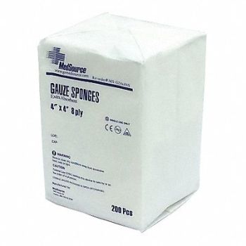 MEDSOURCE Gauze Pad Non-Sterile Cotton Whte PK4000, 36LN60