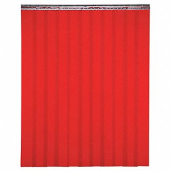 TMI Welding Strip Curtain 7 ft H 8 ft W Red, 36LT47