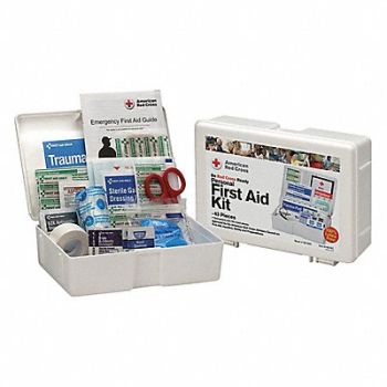 AMERICAN RED CROSS First Aid Kit Bulk White 44 Pcs 10 Ppl, 36M331