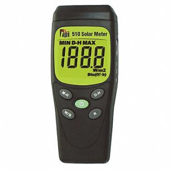 TEST PRODUCTS INTL. Solar Power Test Meter LCD 3 yr Warr, 36M834