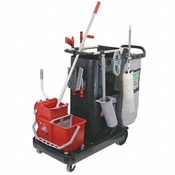 UNGER Janitor Cart 43 in H 22 gal Cap., 36MX59