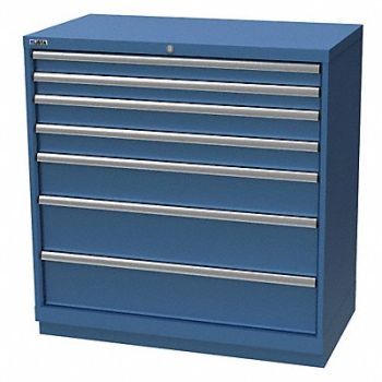 LISTA K3760 Mod Drwr Cab 41-3/4 H 7 Drwr Bright Blue, 36N098