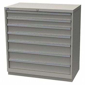 LISTA K3759 Mod Drwr Cab 41-3/4 H 7 Drwr Light Gray, 36N104