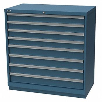 LISTA K3767 Mod Drwr Cab 41-3/4 H 8 Drwr Clssc Blue, 36N106