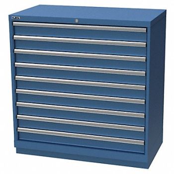 LISTA K3768 Mod Drwr Cab 41-3/4 H 9 Drwr Bright Blue, 36N111