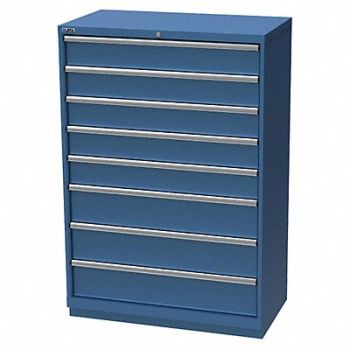 LISTA Mod Drwr Cab 59-1/2 H 8 Drwr Bright Blue, 36N126