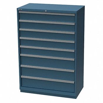 LISTA Mod Drwr Cab 59-1/2 H 8 Drwr Clssc Blue, 36N127