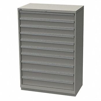 LISTA Mod Drwr Cab 59-1/2 H 10 Drwr Light Gray, 36N131