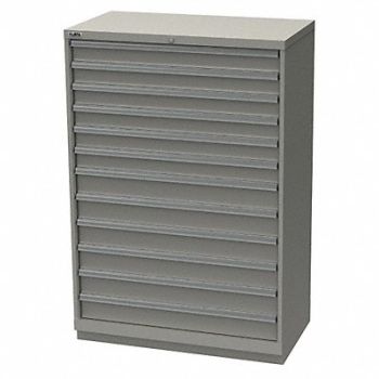LISTA Mod Drwr Cab 59-1/2 H 12 Drwr Light Gray, 36N134