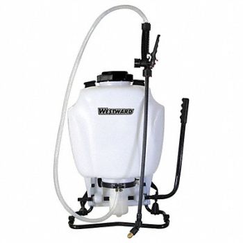 WESTWARD Backpack Sprayer 4 gal Poly 80 psi, 36N340