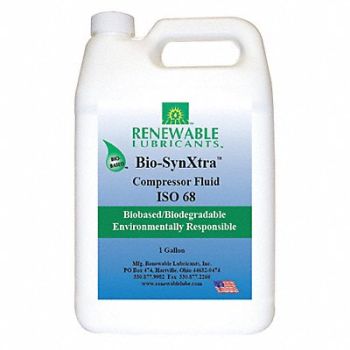 RENEWABLE LUBRICANTS Compressor Oil 1 gal Bottle 68 ISO Grade, 36N464