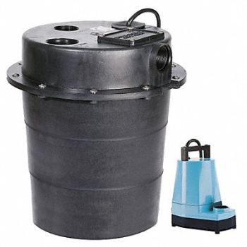 LITTLE GIANT Sink Drain Pump System 1/6 HP, 36N560