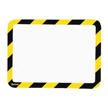 TARIFOLD Sign Holder Yellow/Black 1/8 in H PK2, 36NG82