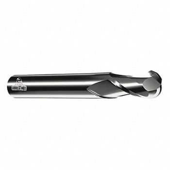 GRAINGER APPROVED Ball End Mill Single End 9/64 Carbide, 36PE59