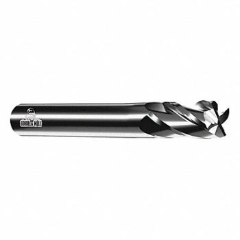 GRAINGER APPROVED Sq. End Mill Single End Carb 1/4, 36NT05