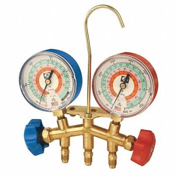 JB INDUSTRIES Manifold Gauge 2-Valve, 36P061