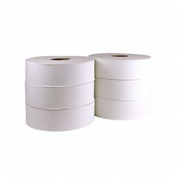 TOUGH GUY Toilet Paper Roll Continuous White PK6, 36P066