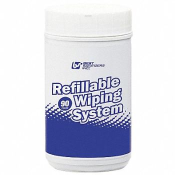 BEST SANITIZERS INC. Refill Wiping System 90 ct Canister PK6, 36P188