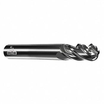 GRAINGER APPROVED Ball End Mill Single End 7/16 Carbide, 36PL86