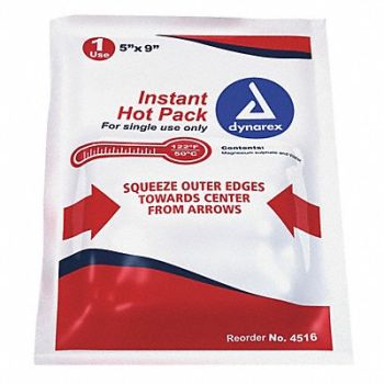 DYNAREX Instant Hot Packs White 5inL x 9inW PK24, 36PV29