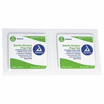 DYNAREX Alcohol Pads Antiseptics PK2000, 200DZ7